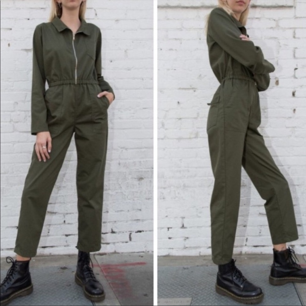 Brandy Melville Olive Dylan Jumpsuit